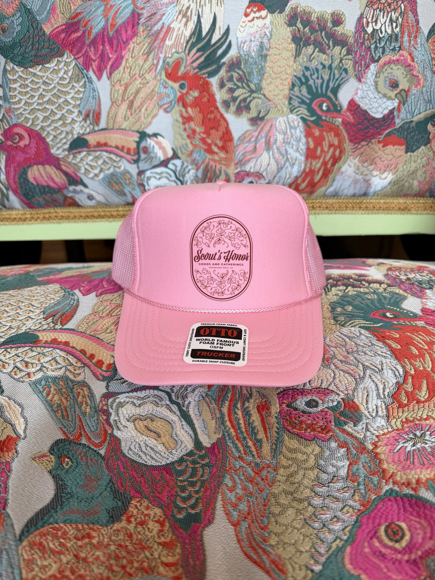SH Trucker- Pink with Brown Badge