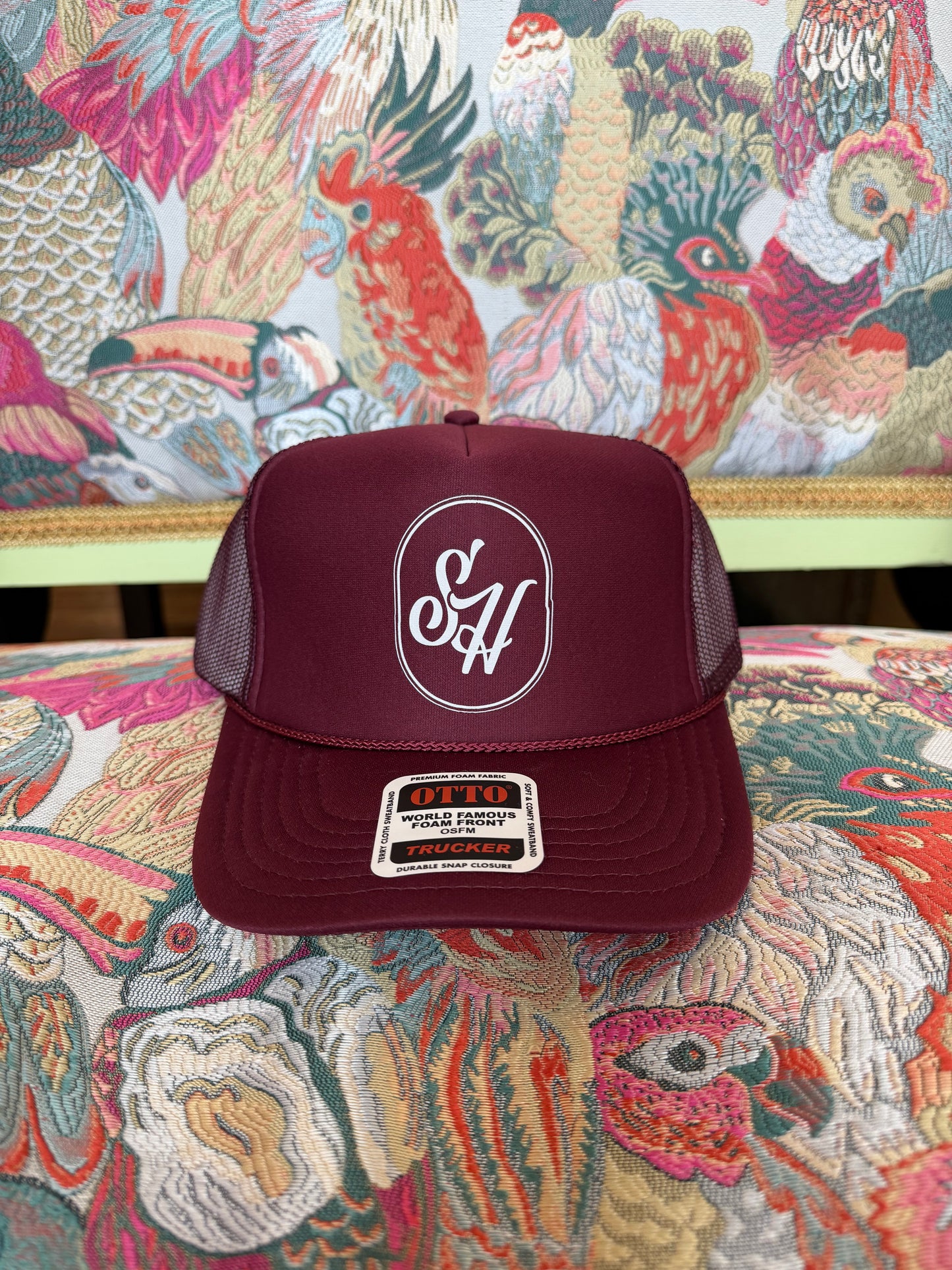 SH Trucker- Maroon with White Signet