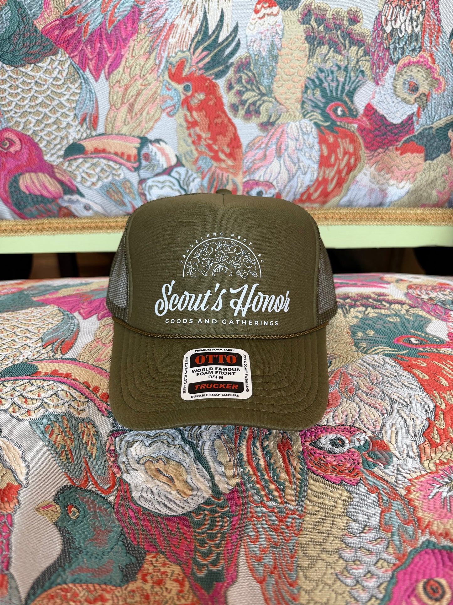 SH Trucker- Olive with White Arc