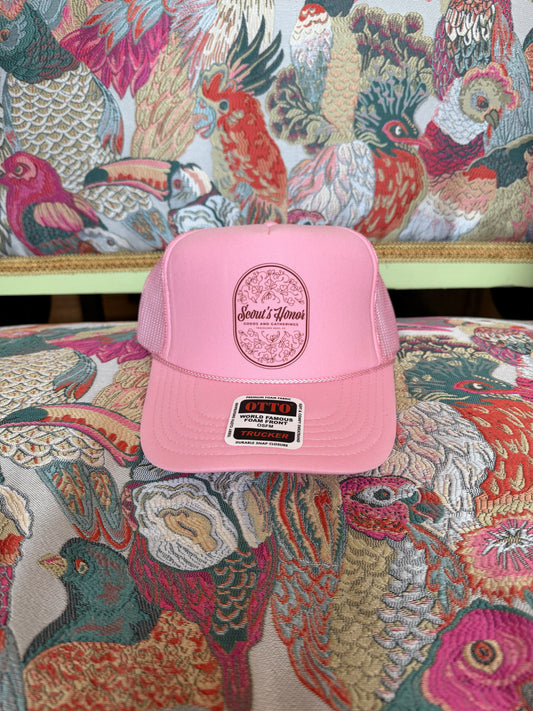SH Trucker- Pink with Brown Badge