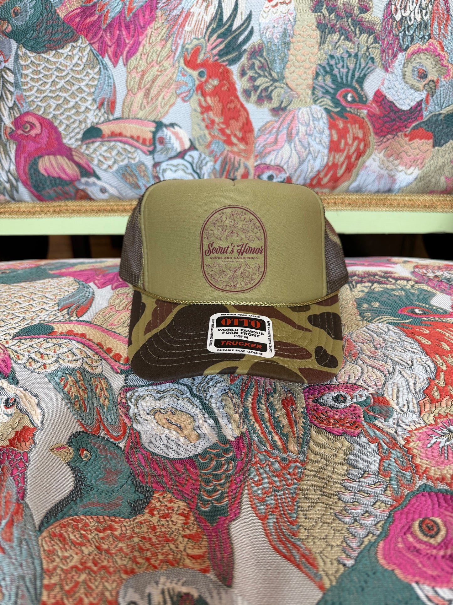 SH Trucker- Camo with Brown Badge